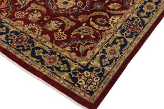 handmade Traditional Kafkaz Red Blue Hand Knotted RECTANGLE 100% WOOL area rug 9 x 12