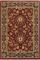 handmade Traditional Kafkaz Red Blue Hand Knotted RECTANGLE 100% WOOL area rug 9 x 12