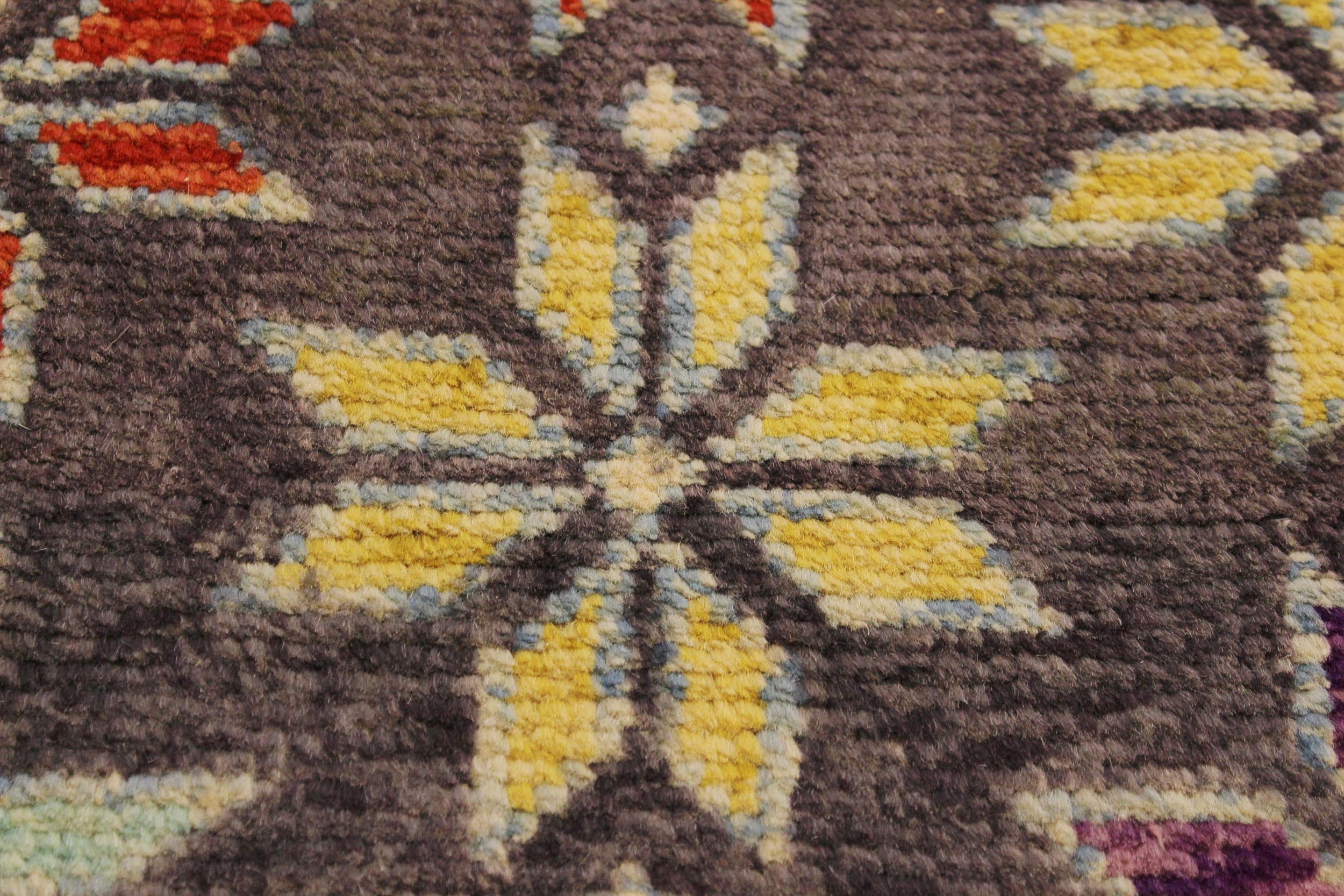handmade Modern Balouchi Gray Beige Hand Knotted RECTANGLE 100% WOOL area rug 5x6