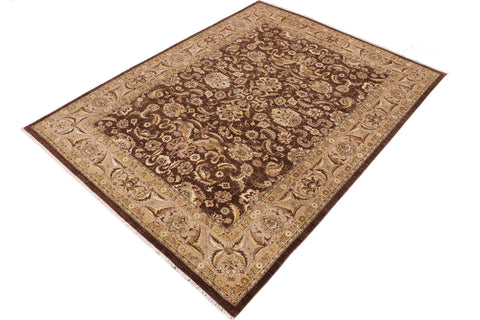 handmade Traditional Kafkaz Brown Tan Hand Knotted RECTANGLE 100% WOOL area rug 9x12