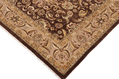 handmade Traditional Kafkaz Brown Tan Hand Knotted RECTANGLE 100% WOOL area rug 9x12