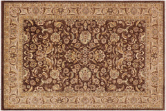 handmade Traditional Kafkaz Brown Tan Hand Knotted RECTANGLE 100% WOOL area rug 9x12