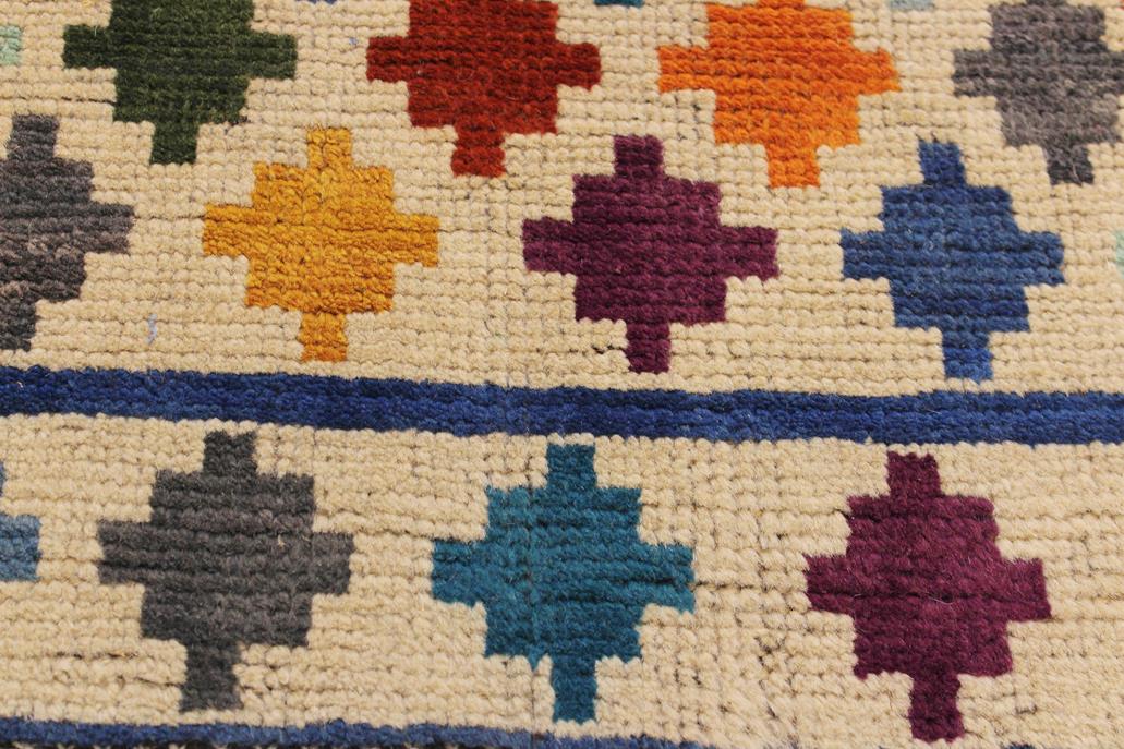 handmade Modern Balouchi Beige Blue Hand Knotted RECTANGLE 100% WOOL area rug 5x7