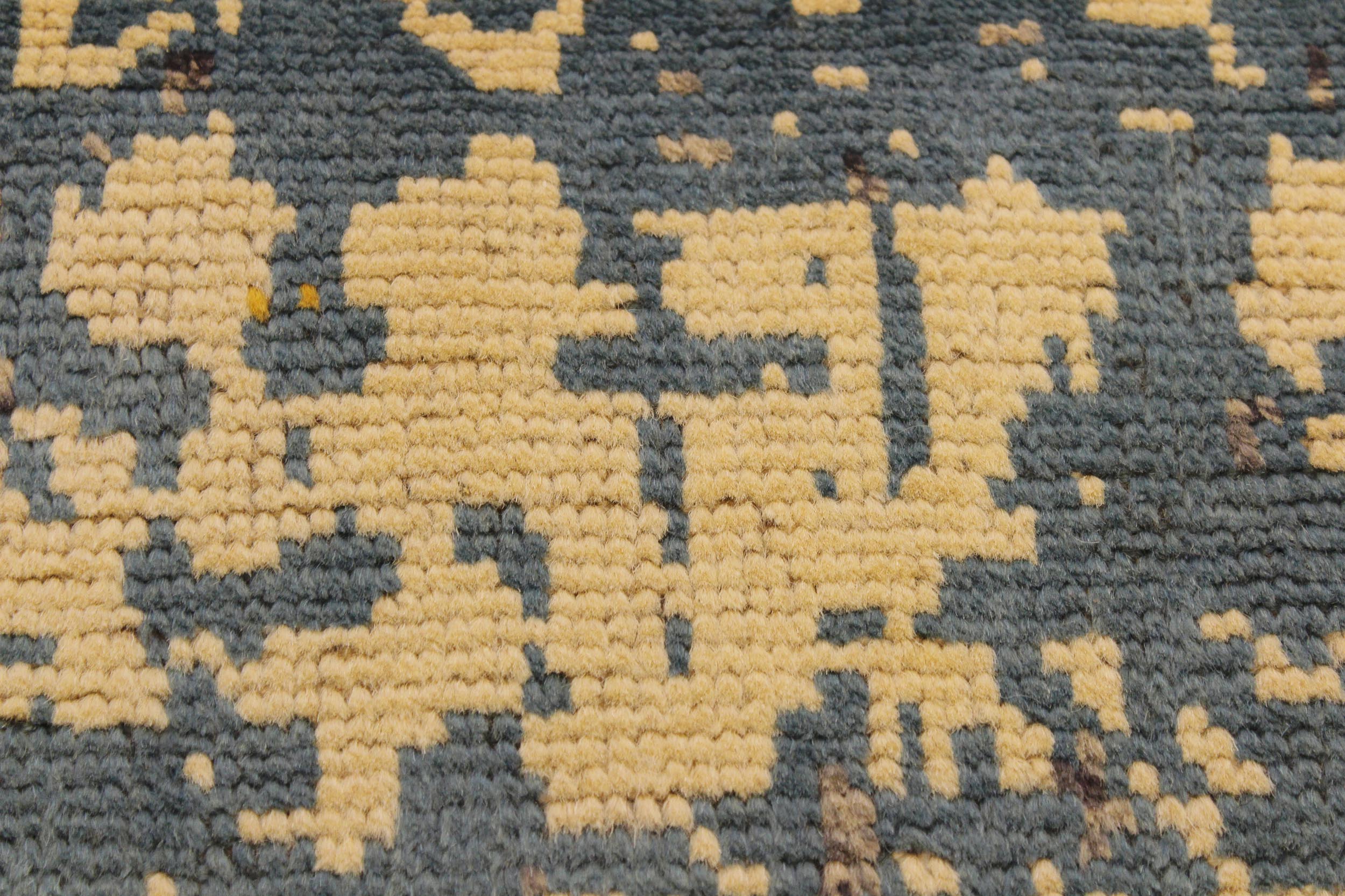 handmade Modern Balouchi Blue Beige Hand Knotted RECTANGLE 100% WOOL area rug 5x6