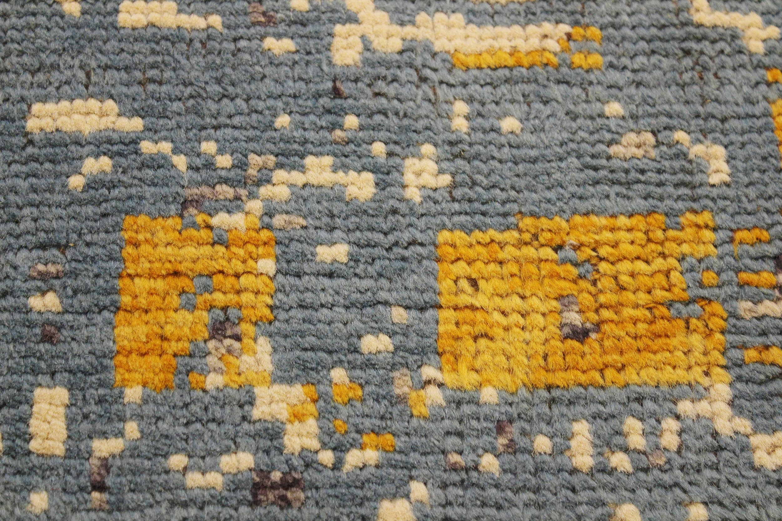 handmade Modern Balouchi Blue Beige Hand Knotted RECTANGLE 100% WOOL area rug 5x6