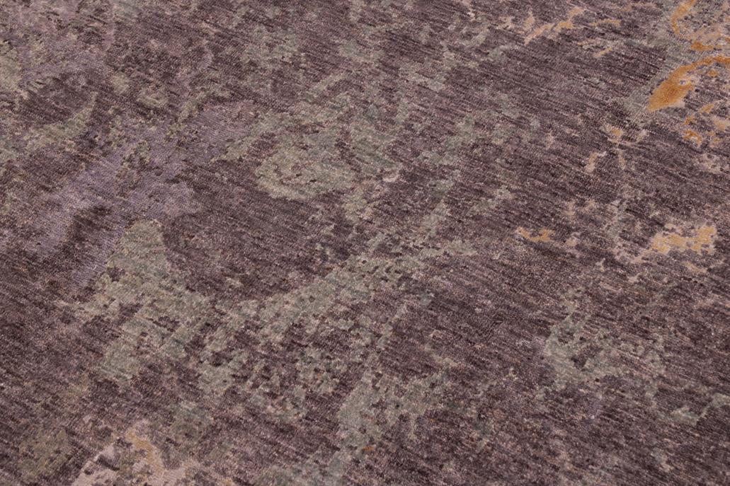 handmade Modern Kafkaz Brown Green Hand Knotted RECTANGLE WOOL&SILK area rug 6 x 9