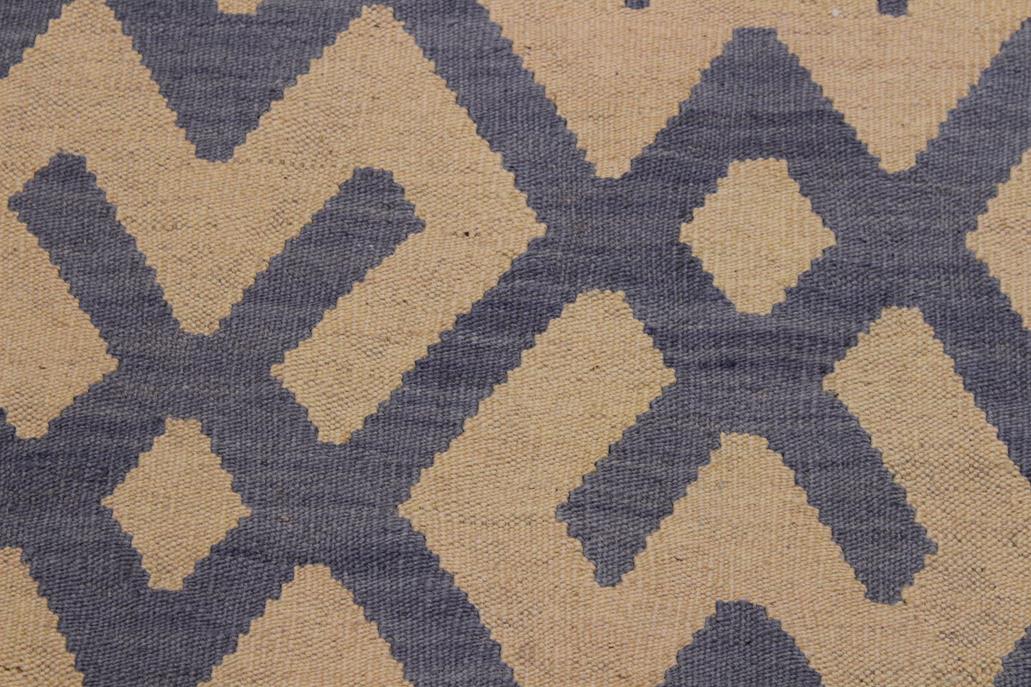 Flat Weave Kilim Antique Navaho Vintage handmade Modern Kilim Beige Purple Hand-Woven Rectangle 100% Wool Area Rug 6x8 