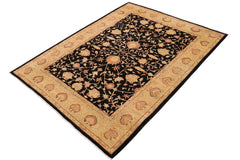 handmade Traditional Kafkaz Black Gold Hand Knotted RECTANGLE 100% WOOL area rug 9 x 12