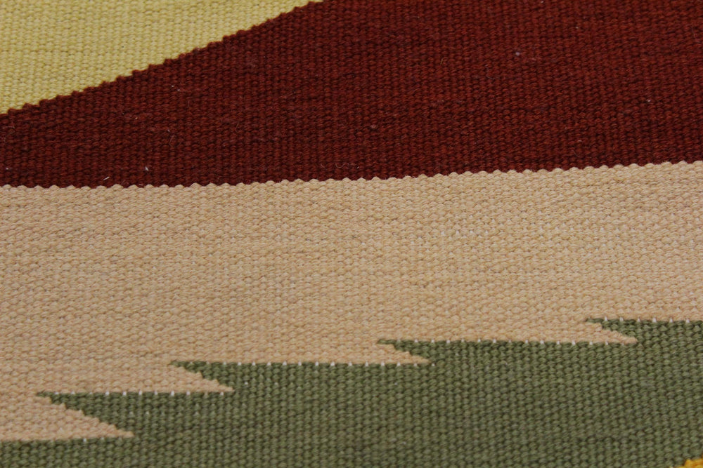 handmade Modern Kilim Gray Blue Hand-Woven RECTANGLE 100% WOOL area rug 6x9