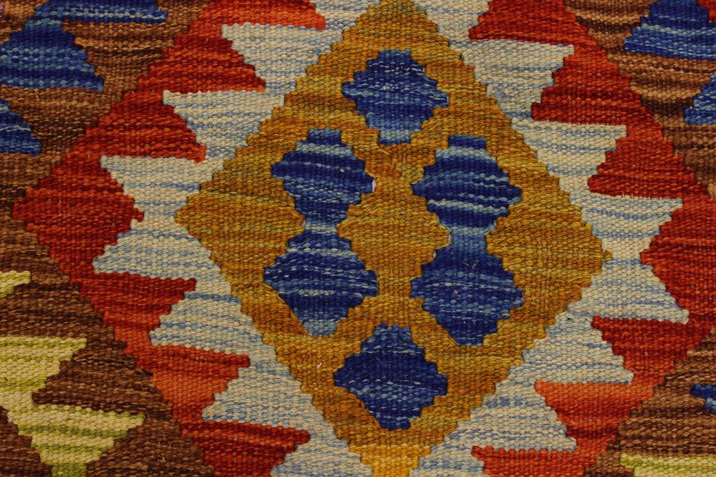 Flat Weave Kilim Antique Navaho Vintage handmade Geometric Kilim Beige Rust Hand-Woven Rectangle 100% Wool Area Rug 6x8 