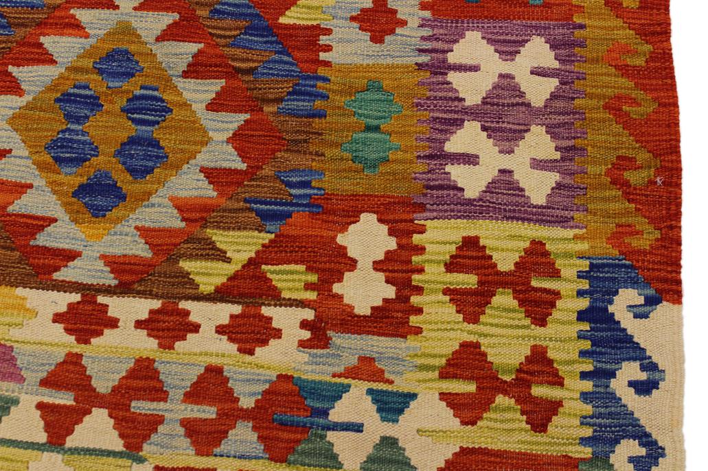 Flat Weave Kilim Antique Navaho Vintage handmade Geometric Kilim Beige Rust Hand-Woven Rectangle 100% Wool Area Rug 6x8 