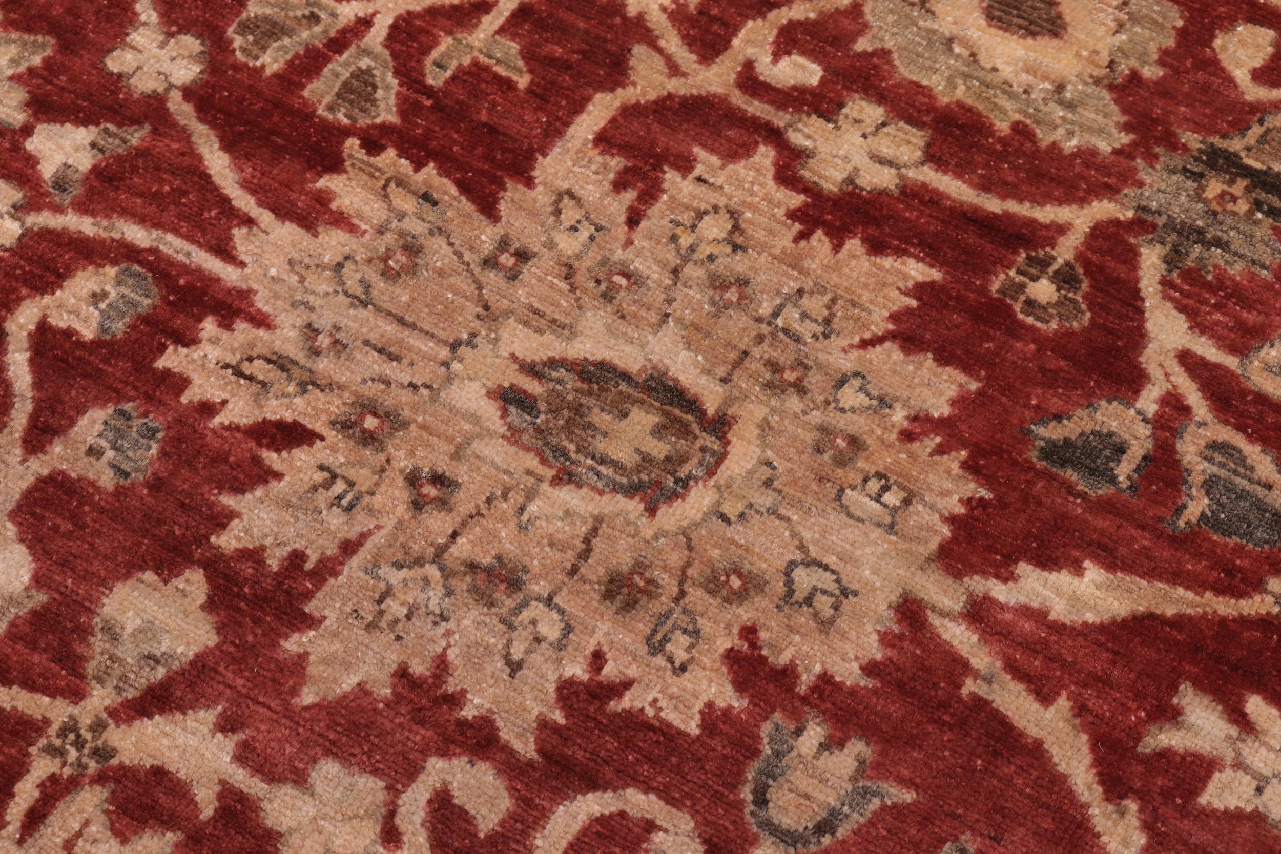handmade Traditional Kafkaz Rust Tan Hand Knotted RECTANGLE 100% WOOL area rug 9x12