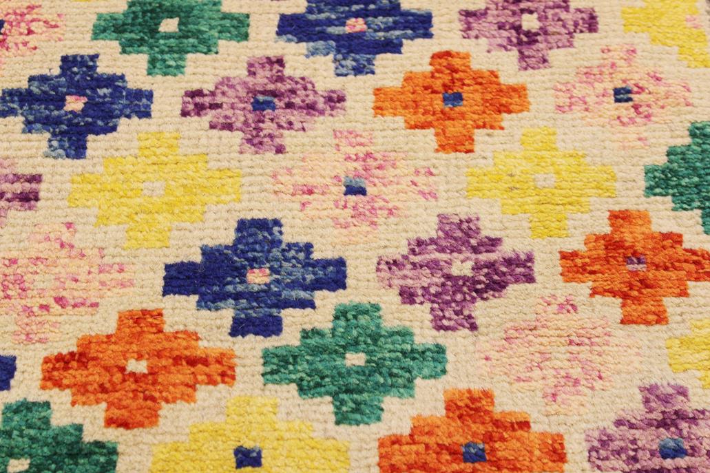 handmade Modern Balouchi Beige Gray Hand Knotted RECTANGLE 100% WOOL area rug 5x8