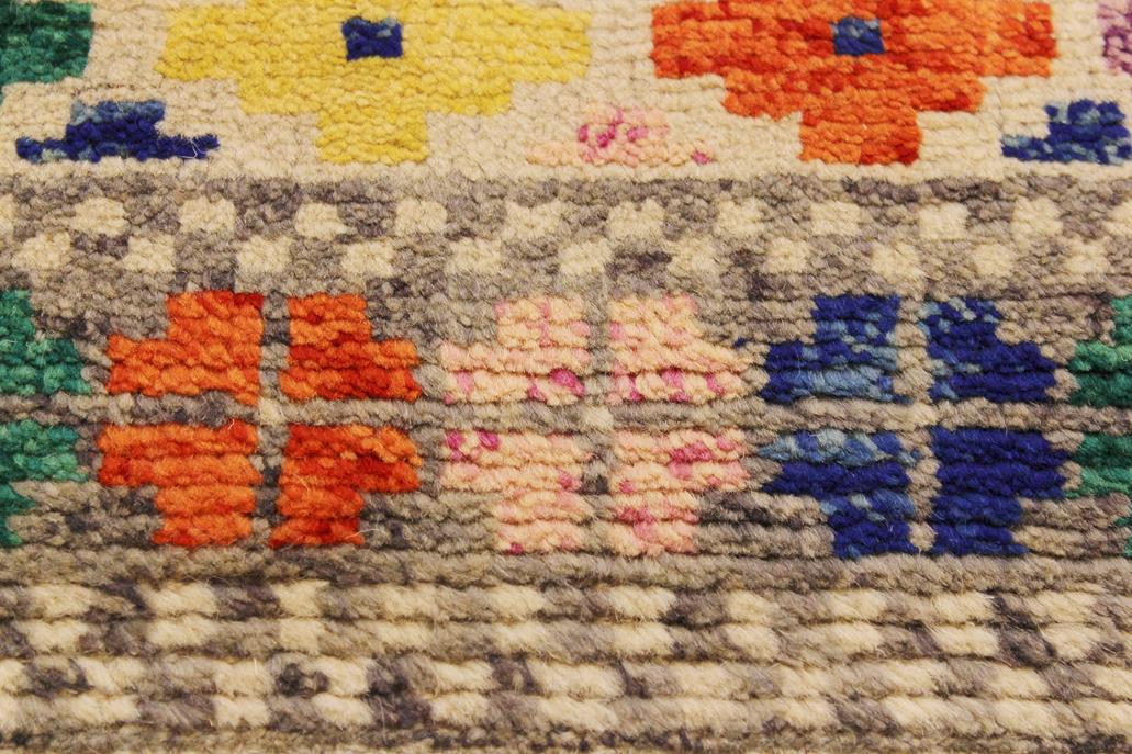 handmade Modern Balouchi Beige Gray Hand Knotted RECTANGLE 100% WOOL area rug 5x8