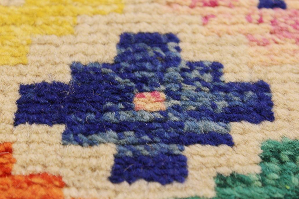 handmade Modern Balouchi Beige Gray Hand Knotted RECTANGLE 100% WOOL area rug 5x8