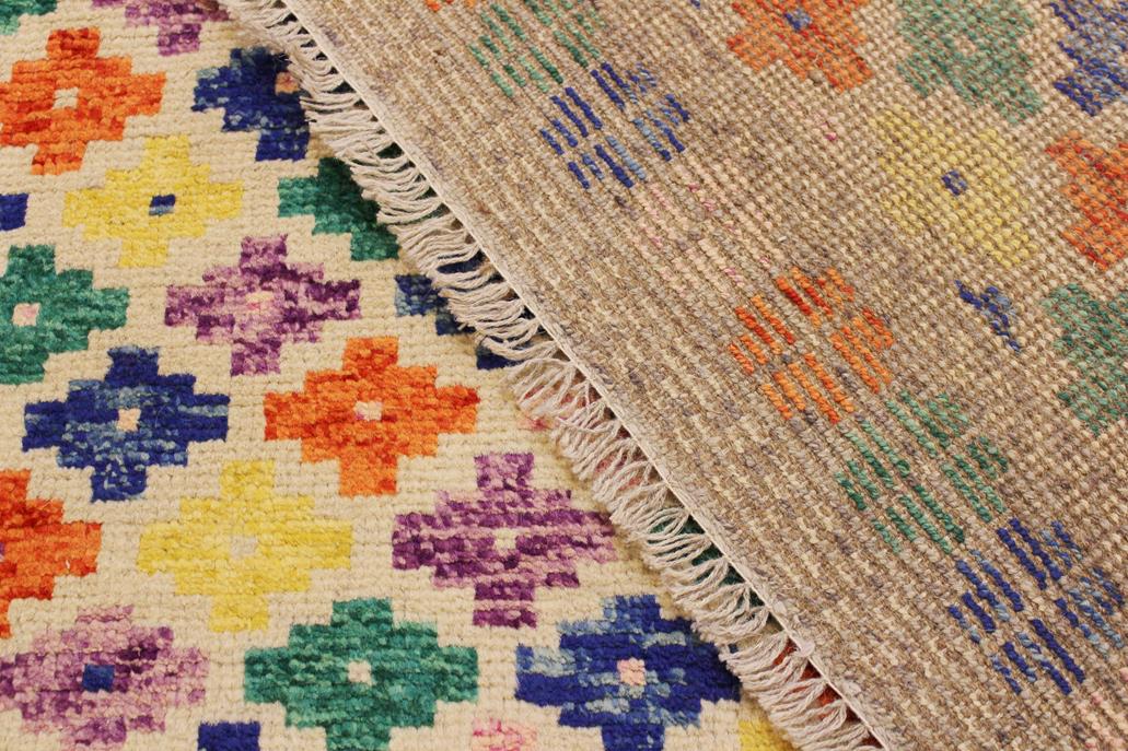 handmade Modern Balouchi Beige Gray Hand Knotted RECTANGLE 100% WOOL area rug 5x8