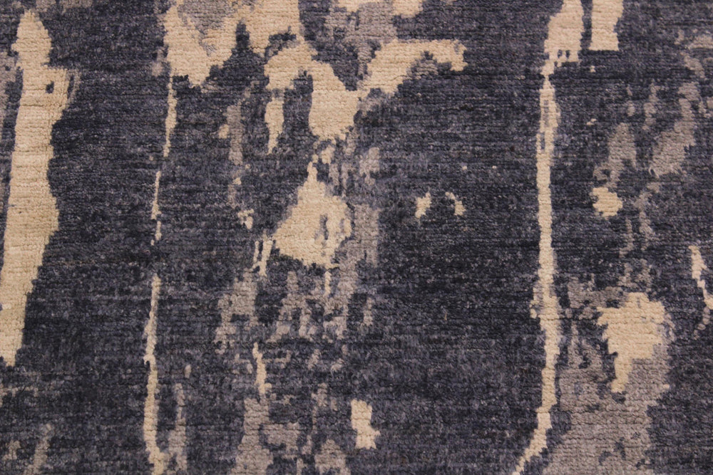 handmade Modern Kafkaz Gray Ivory Hand Knotted RECTANGLE 100% WOOL area rug 4' x 6'