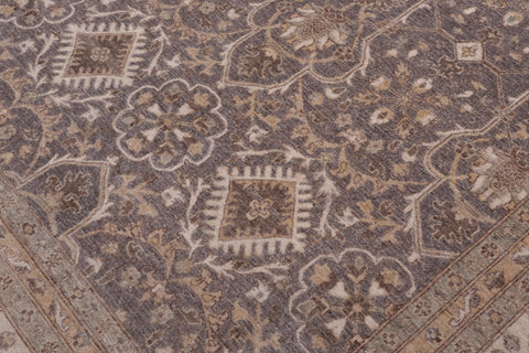 handmade Transitional Kafkaz Gray Ivory Hand Knotted RECTANGLE 100% WOOL area rug 12' x 15'