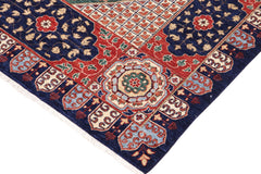 handmade Geometric Mamluk Drk. Blue Rust Hand Knotted RECTANGLE 100% WOOL area rug 9 x 12