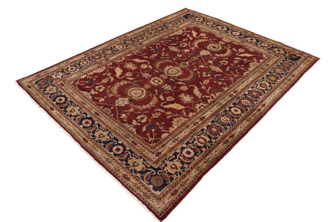 handmade Traditional Kafkaz Red Blue Hand Knotted RECTANGLE 100% WOOL area rug 10x13