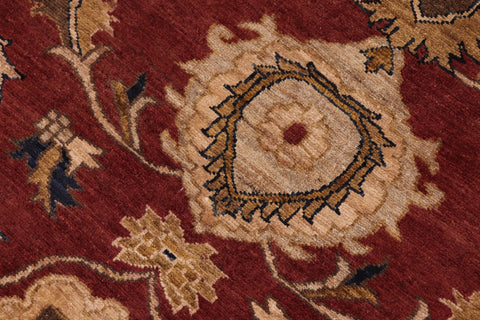 handmade Traditional Kafkaz Red Blue Hand Knotted RECTANGLE 100% WOOL area rug 10x13