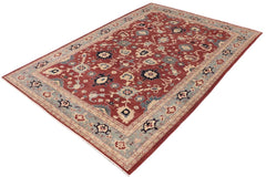 handmade Traditional Kafkaz Red Blue Hand Knotted RECTANGLE 100% WOOL area rug 10 x 15