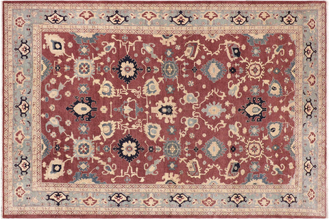 handmade Traditional Kafkaz Red Blue Hand Knotted RECTANGLE 100% WOOL area rug 10x15