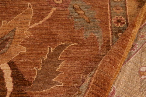 handmade Traditional Antique Brown Gold Hand Knotted RECTANGLE 100% WOOL area rug 10x14