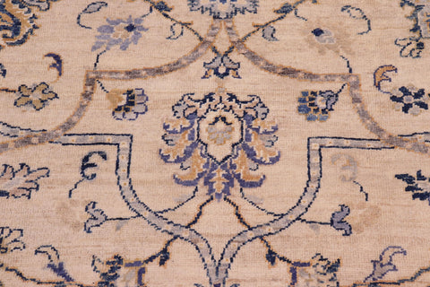 handmade Transitional Kafkaz Ivory Gray Hand Knotted RECTANGLE 100% WOOL area rug 9' x 11'