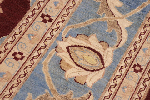 handmade Traditional Kafkaz Red Blue Hand Knotted RECTANGLE 100% WOOL area rug 10x14