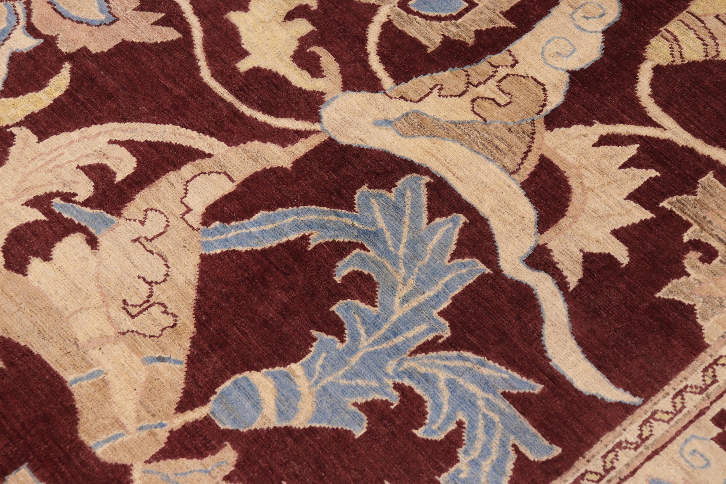 handmade Traditional Kafkaz Red Blue Hand Knotted RECTANGLE 100% WOOL area rug 10x14