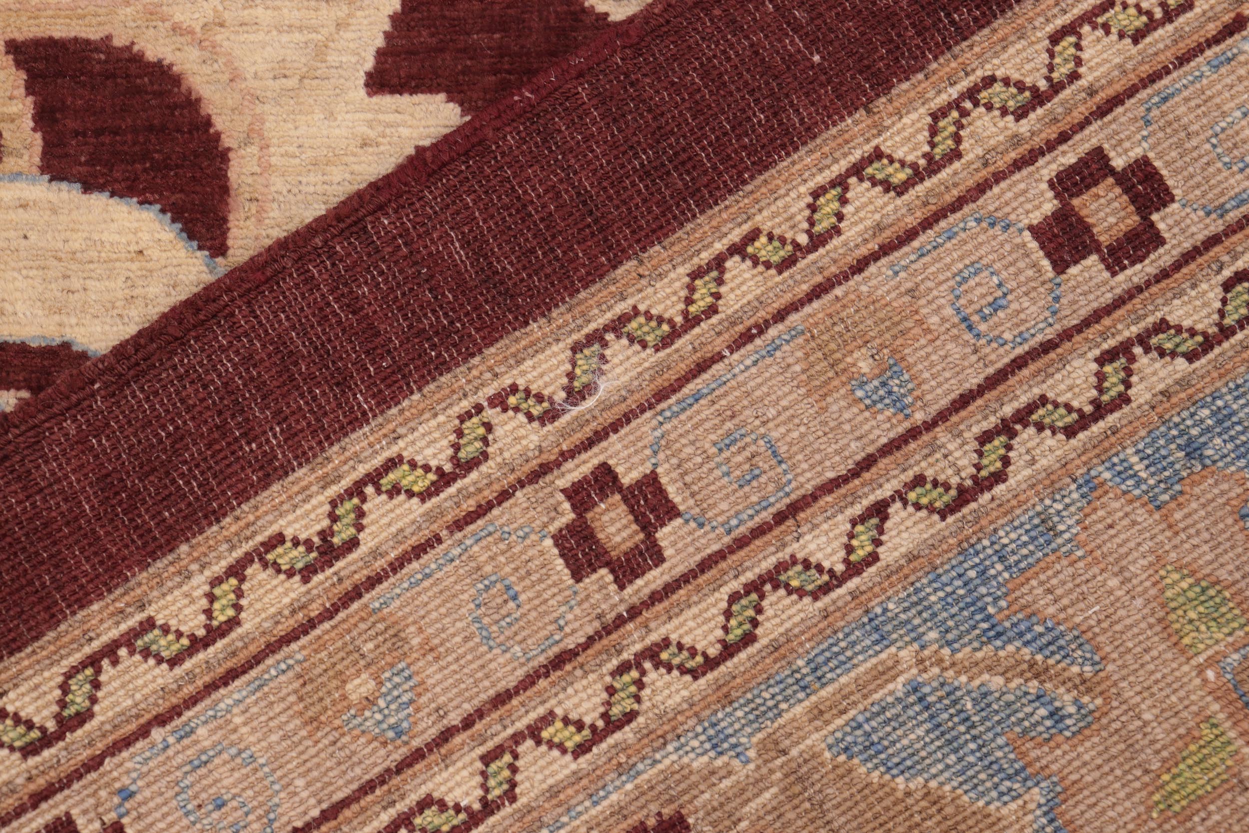 handmade Traditional Kafkaz Red Blue Hand Knotted RECTANGLE 100% WOOL area rug 10x14