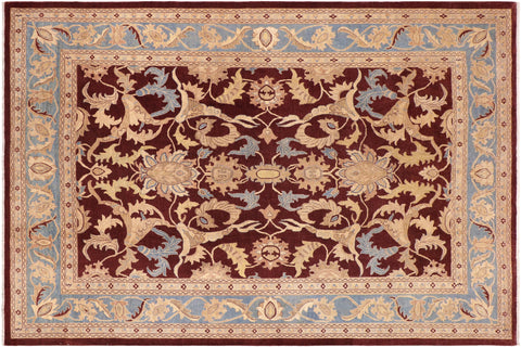 handmade Traditional Kafkaz Red Blue Hand Knotted RECTANGLE 100% WOOL area rug 10x14