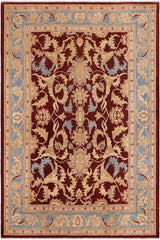 handmade Traditional Kafkaz Red Blue Hand Knotted RECTANGLE 100% WOOL area rug 10 x 14