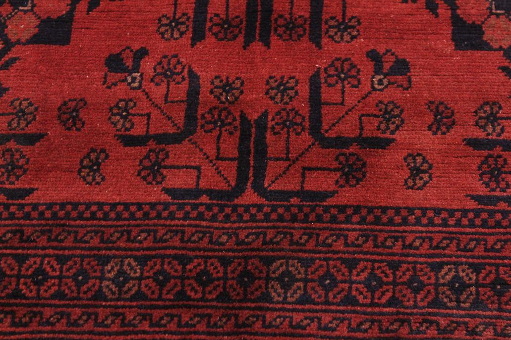 handmade Tribal Biljik Khal Mohammadi Drk. Red Black Hand Knotted RECTANGLE 100% WOOL area rug 6x8