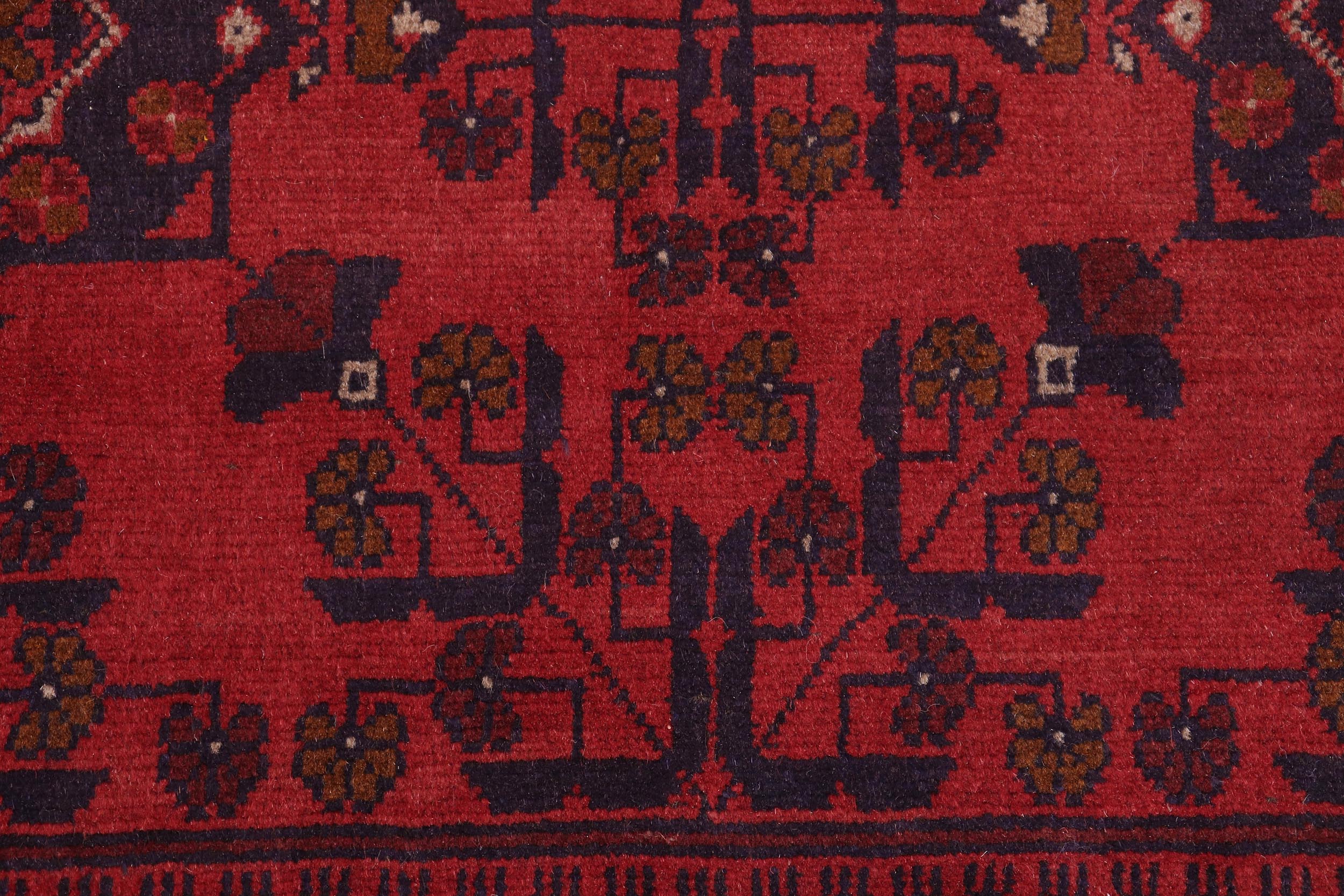 handmade Tribal Biljik Khal Mohammadi Red Blue Hand Knotted RECTANGLE 100% WOOL area rug 5x6