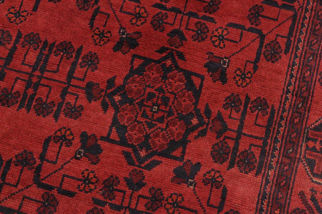 handmade Tribal Biljik Khal Mohammadi Drk. Red Black Hand Knotted RECTANGLE 100% WOOL area rug 4x6