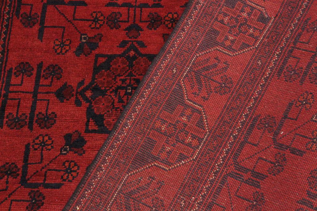 handmade Tribal Biljik Khal Mohammadi Drk. Red Black Hand Knotted RECTANGLE 100% WOOL area rug 4x6