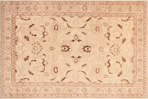 10x13 hand knotted Ziegler wool rug in beige and brown - Chic Ziegler Juana