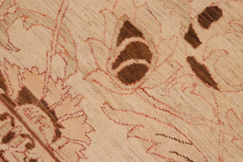 handmade Traditional Kafkaz Beige Brown Hand Knotted RECTANGLE 100% WOOL area rug 10 x 13