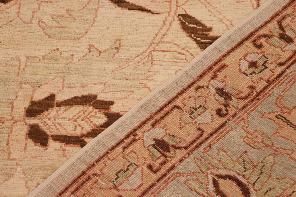 handmade Traditional Kafkaz Beige Brown Hand Knotted RECTANGLE 100% WOOL area rug 10 x 13