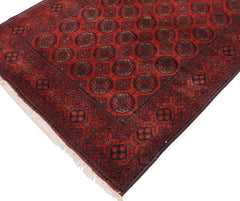 handmade Tribal Biljik Khal Mohammadi Drk. Red Black Hand Knotted RECTANGLE 100% WOOL area rug 4x6