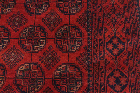 handmade Tribal Biljik Khal Mohammadi Drk. Red Black Hand Knotted RECTANGLE 100% WOOL area rug 4x6