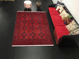 handmade Tribal Biljik Khal Mohammadi Red Blue Hand Knotted RECTANGLE 100% WOOL area rug 6x8