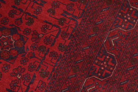 handmade Tribal Biljik Khal Mohammadi Red Blue Hand Knotted RECTANGLE 100% WOOL area rug 5x7
