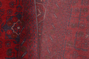 handmade Tribal Biljik Khal Mohammadi Red Blue Hand Knotted RECTANGLE 100% WOOL area rug 5x7
