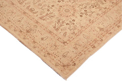 handmade Transitional Kafkaz Tan Brown Hand Knotted RECTANGLE 100% WOOL area rug 10 x 13