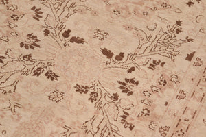 handmade Transitional Kafkaz Tan Brown Hand Knotted RECTANGLE 100% WOOL area rug 10' x 13'