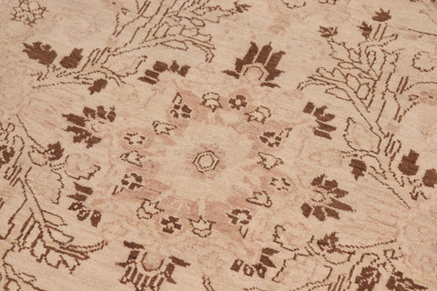 handmade Transitional Kafkaz Tan Brown Hand Knotted RECTANGLE 100% WOOL area rug 10' x 13'