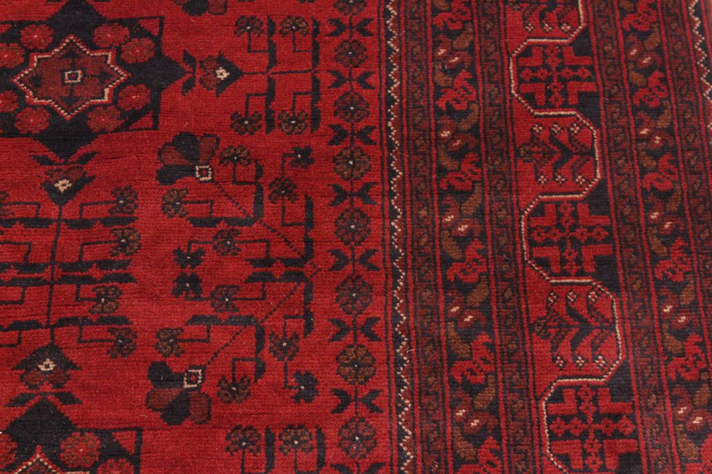handmade Tribal Biljik Khal Mohammadi Drk. Red Black Hand Knotted RECTANGLE 100% WOOL area rug 6x8